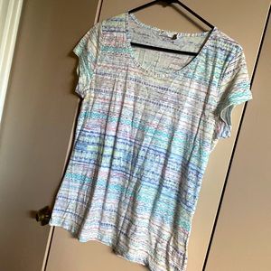 Prana Multicolored Burn out Tee Shirt